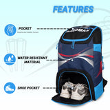 Bradman Blue Navy Cricket Kitbag for Youth |Player Edition 2 Bat Pocket Shoe Pocket |Big Main Comp Fit 15.5 inch Leg Pad |Bottle Holders |Easy Access Pocket