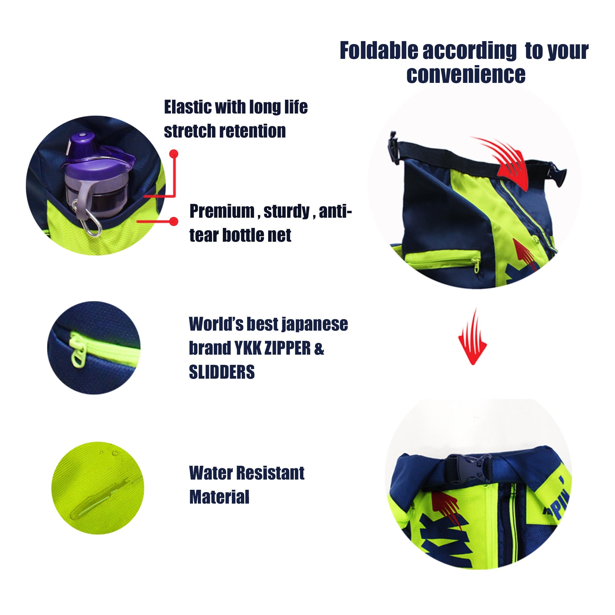 Brute Navy Blue F. Green Unisex Yoga Aerobics Gym Mat Bags Air Ventilated Pocket for Shoes, Front & Top Open, Carry Way with 3-Way Options i.e. Backpack, Holdable or with a Loop