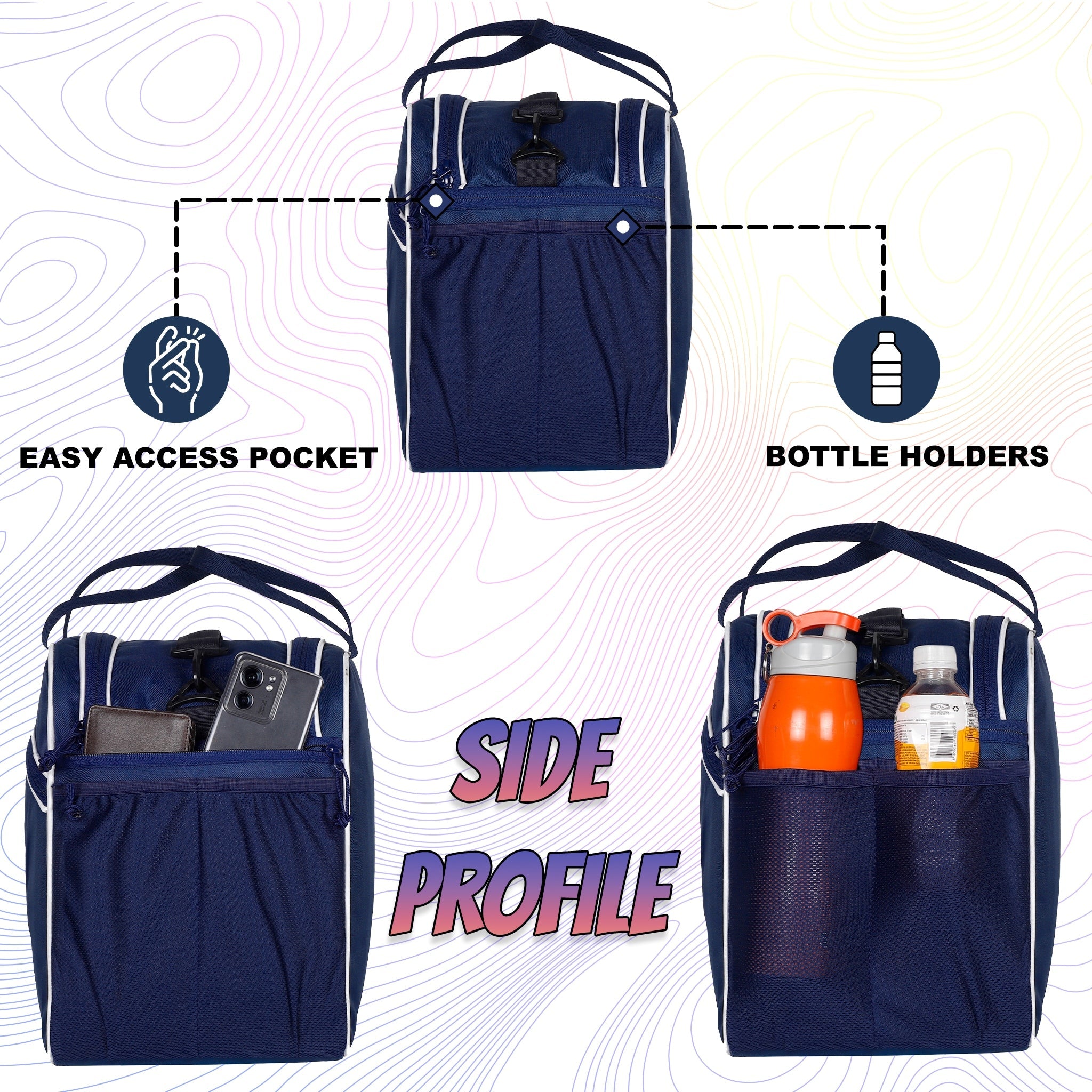 Roller Skating Kit Bag 36L Navy Blue