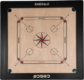 Cosco Carrom Borad Emerald 35 Inches - Cosco Carrom Equipment