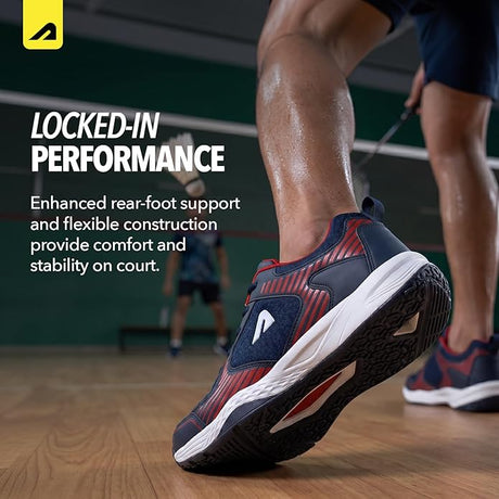 Hawkeye Badminton Shoe - Navy Red | Boldfit