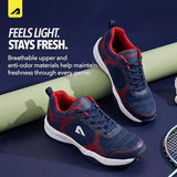Hawkeye Badminton Shoe - Navy Red