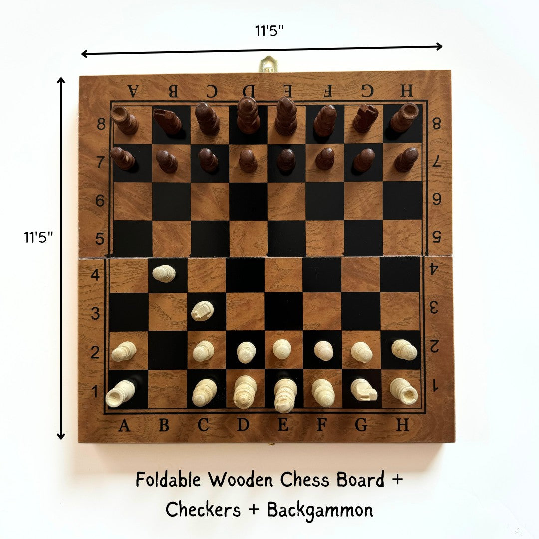 Wooden Chess Board 3-in-1 T-555