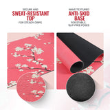 PU Printed & Natural Rubber Yoga Mat - 6mm, Cherry Blossom