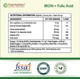Iron with Folic Acid 60 Tablets | Supports Haemoglobin Production