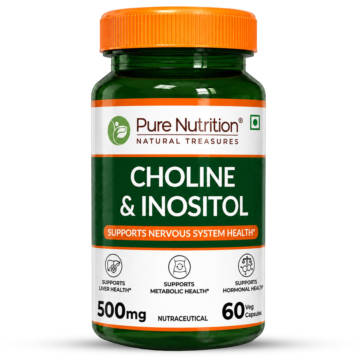 Choline & Inositol 500mg | 60 Veg Capsules - Nutrition by Pure Nutrition