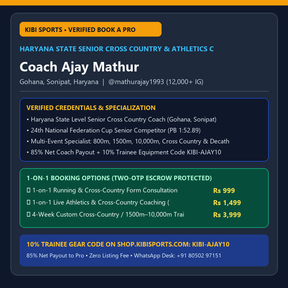Book a Pro: Coach Ajay Mathur (@mathurajay1993) — 1-on-1 Cross Country, Middle/Long Distance & Decathlon Coaching