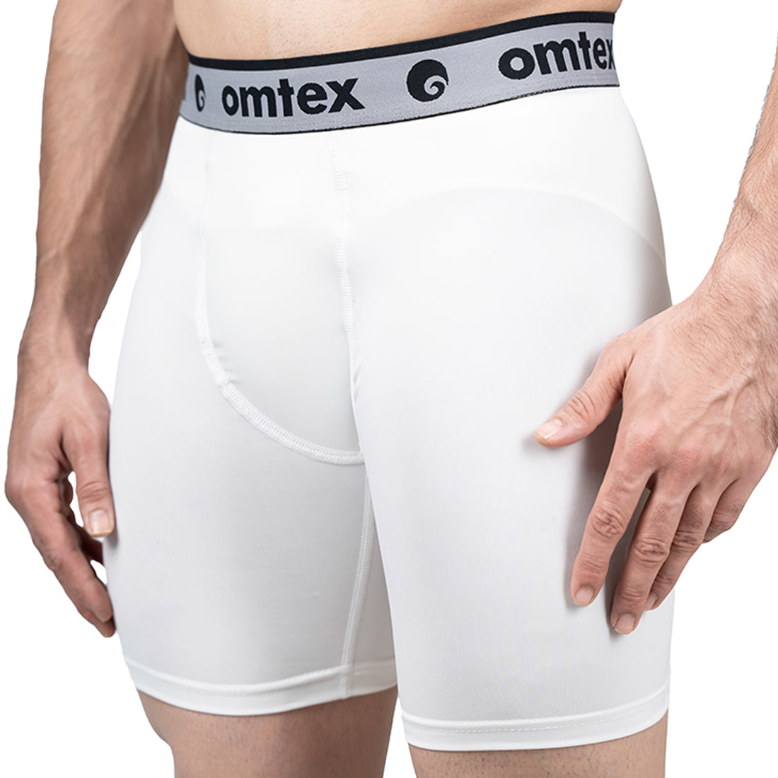 Omtex Core Compression Shorts White