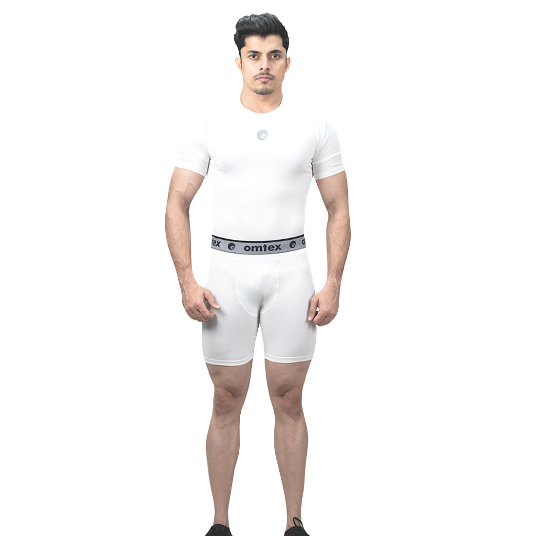 Omtex Core Compression Shorts White