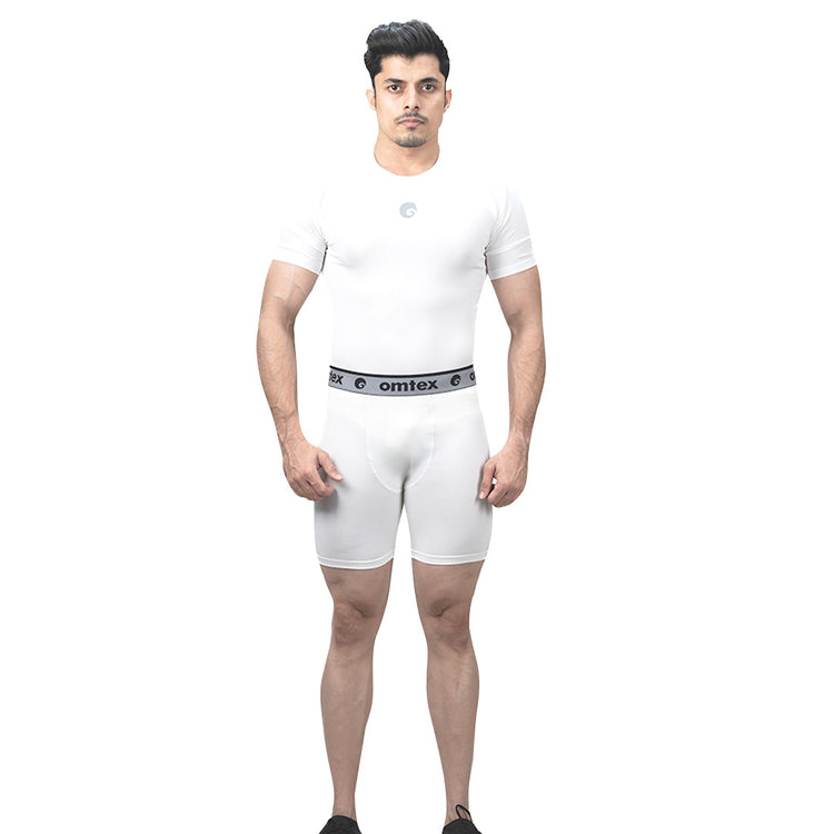 Omtex Core Compression Shorts White
