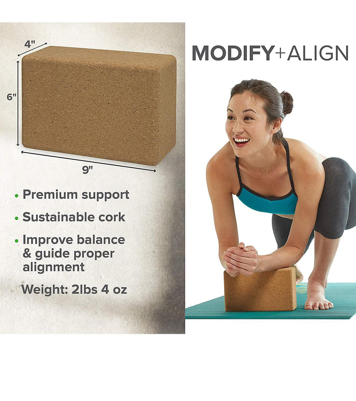 WOD ARMOUR | Cork Yoga block | KIBI SPORTS