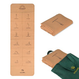 Foldable Cork & Natural Rubber Yoga Mat - 2MM