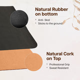 Foldable Cork & Natural Rubber Yoga Mat - 2MM