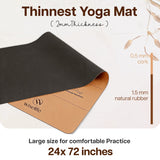Foldable Cork & Natural Rubber Yoga Mat - 2MM