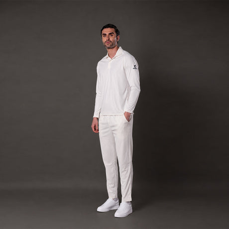 Cricket White Test T Shirt Full Sleeve - JR | Omtex