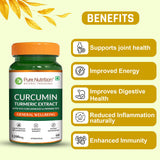 Curcumin Turmeric Extract 1200mg | 95% Curcuminoids & Piperine | 60 Tablets