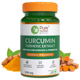 Curcumin Turmeric Extract 1200mg | 95% Curcuminoids & Piperine | 60 Tablets