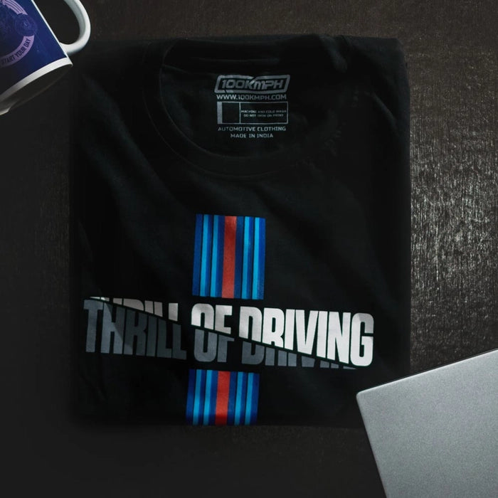Thrill of Driving | T-Shirt | EVO India | Black