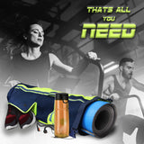 Brute Navy Blue F. Green Unisex Yoga Aerobics Gym Mat Bags Air Ventilated Pocket for Shoes, Front & Top Open, Carry Way with 3-Way Options i.e. Backpack, Holdable or with a Loop