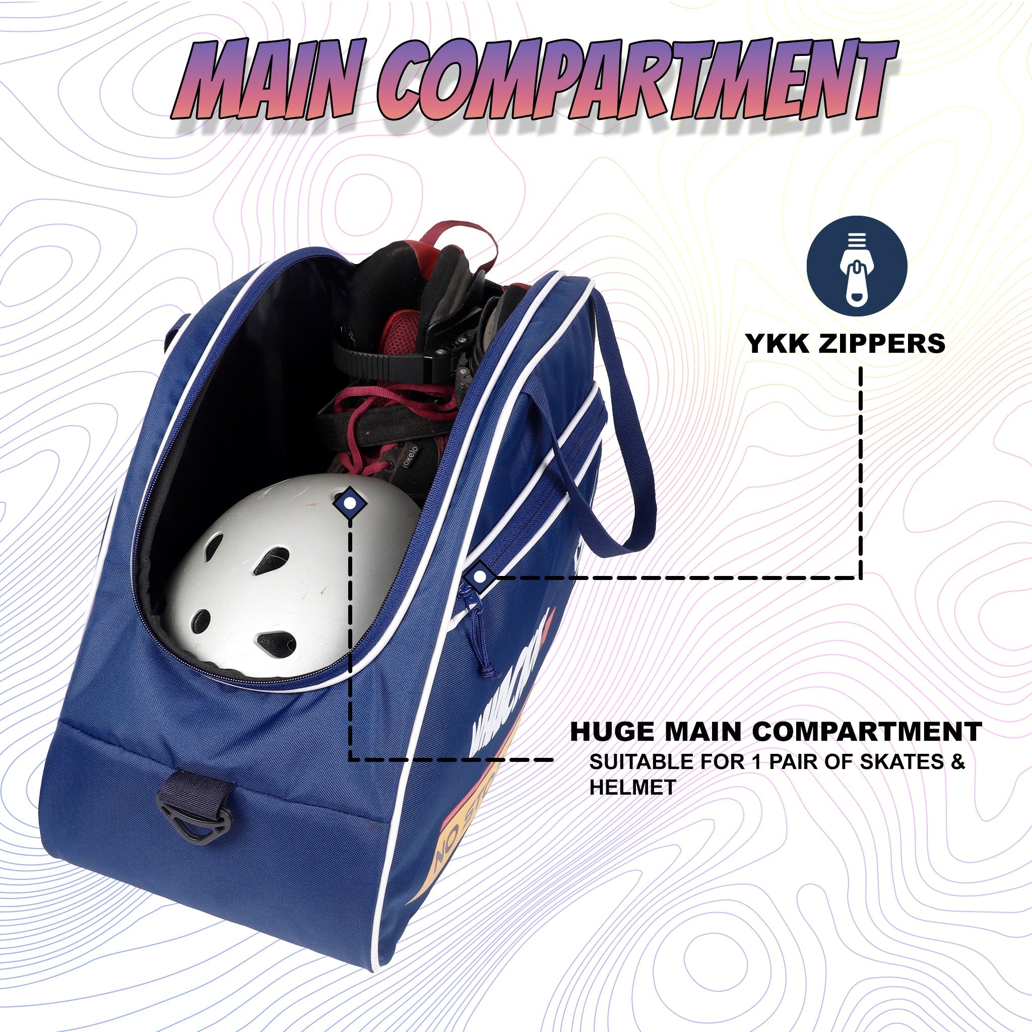 Roller Skating Kit Bag 36L Navy Blue