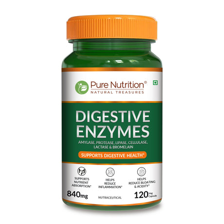 Digestive Enzymes with Bromelain Plant-Based | Probiotics & Herbs | 60 Caps | 120 Caps