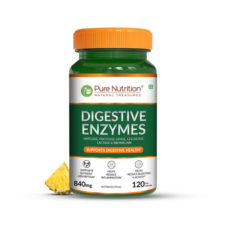 Digestive Enzymes with Bromelain Plant-Based | Probiotics & Herbs | 60 Caps | 120 Caps