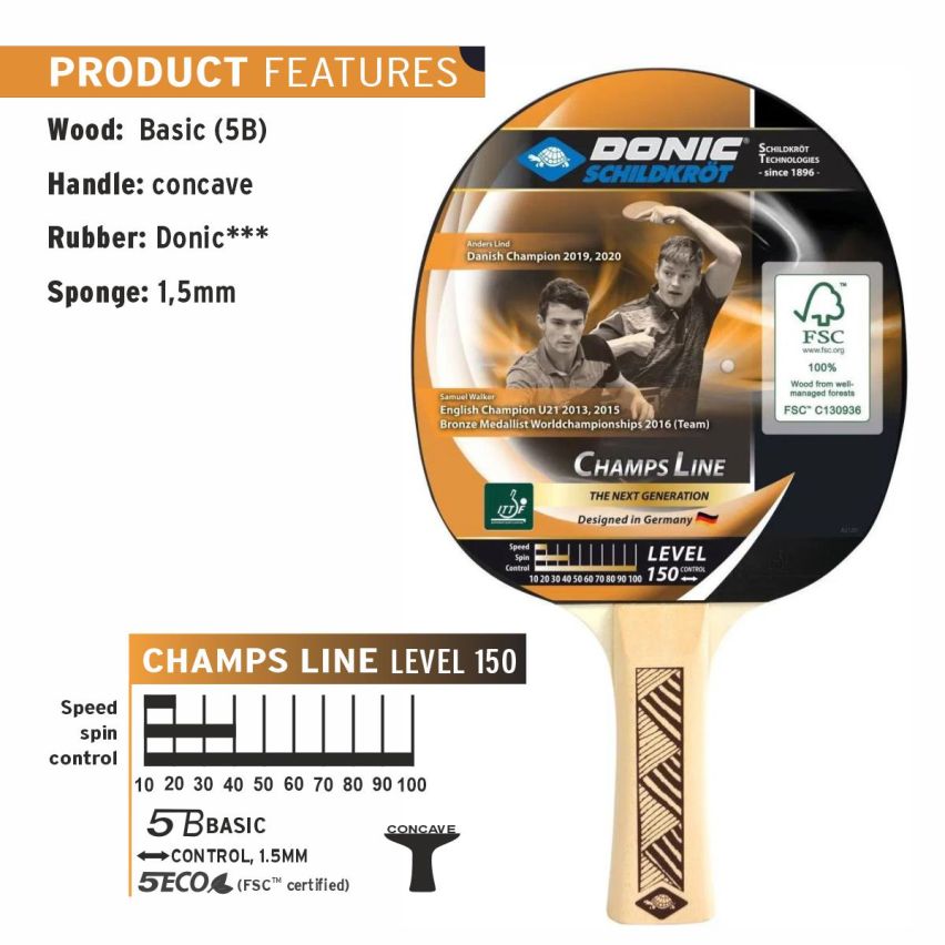 DONIC Young Champ 150 Player Set