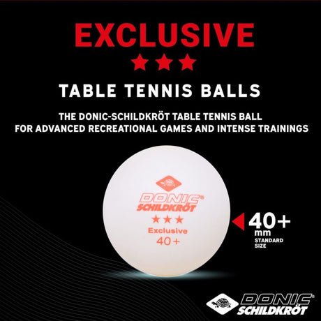 Donic Exclusive 40+ 3* Ball (Pack of 12)