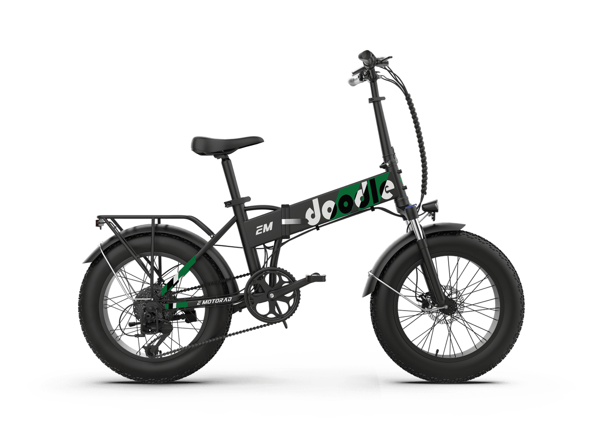 Doodle V2 Emerald Black Electric Folding Bike Urban Series EMotorad | KIBI SPORTS