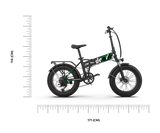 Doodle V2 Emerald Black Electric Folding Bike Urban Series EMotorad | KIBI SPORTS