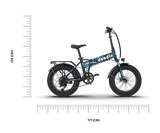 Doodle Pro Military Blue Electric Folding Bike Urban Series EMotorad | KIBI SPORTS