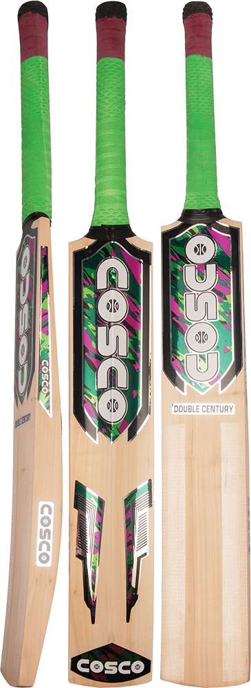 Cosco Double Century Kashmir Willow Cricket Bat FULL - Cosco Cricket Equipment