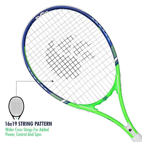 DSC TI. Thunder Tennis Racquet (Green/Blue) | Noah Sports