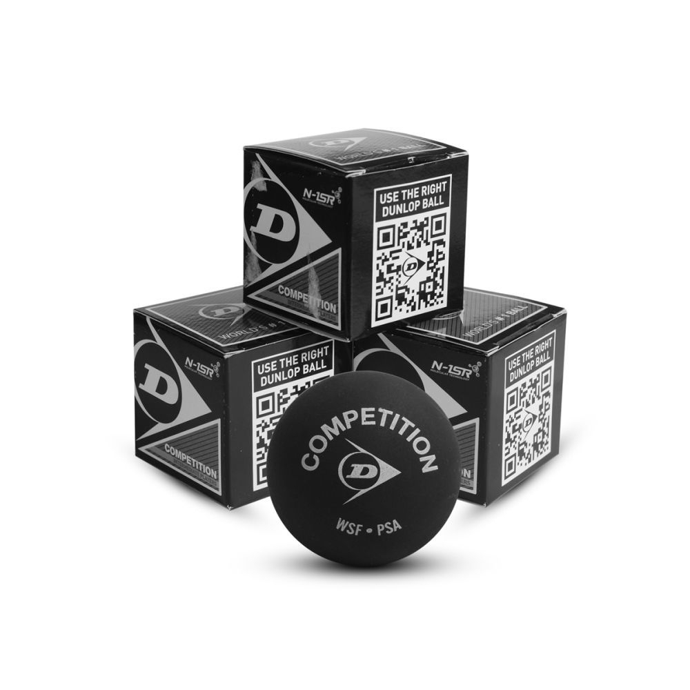 Dunlop Competition Single Dot Squash Ball (3 Pcs)