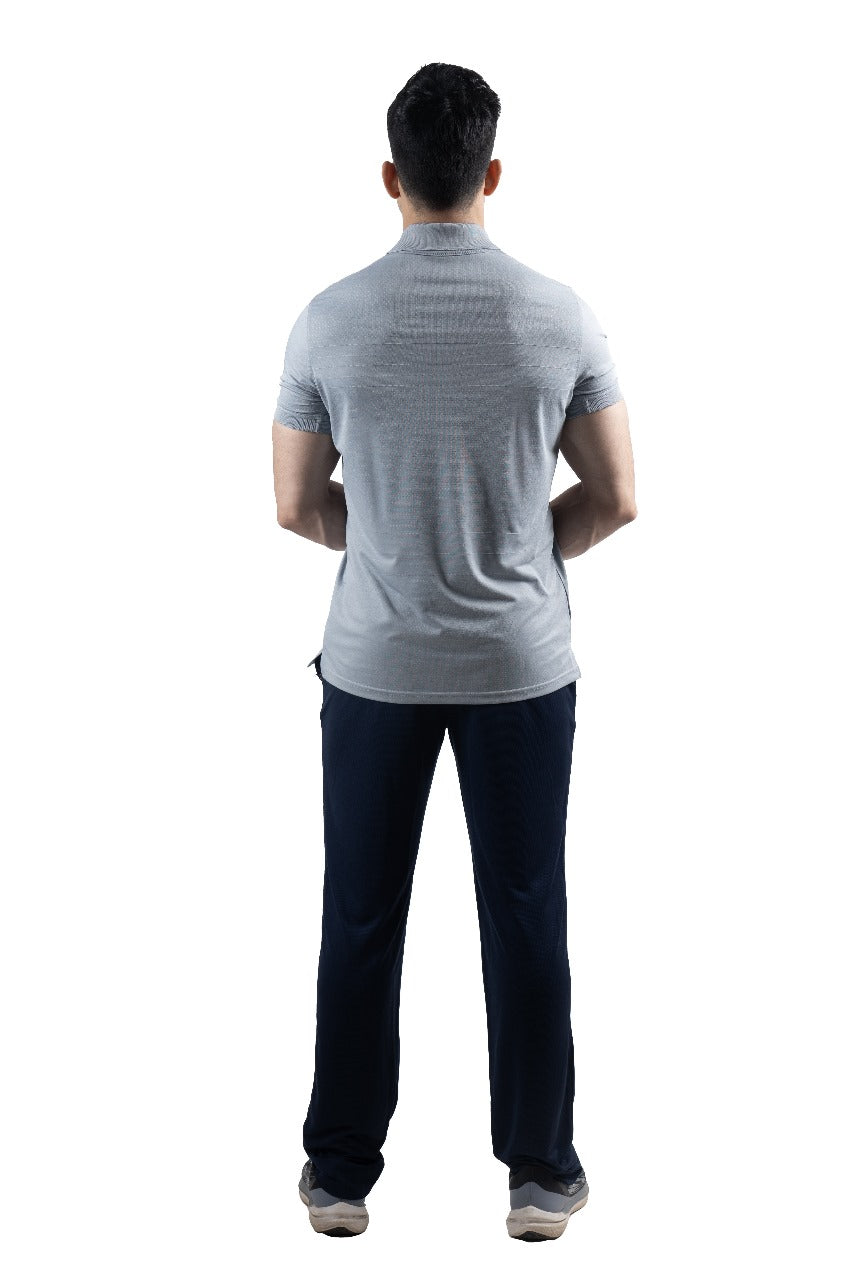 JACQUARD POLO T-SHIRT Grey