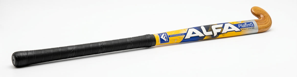 Alfa Platino (Sticker Finish) Wooden Hockey Stick - angle