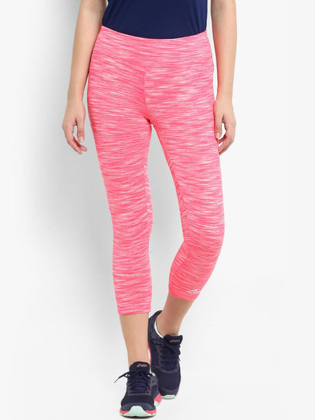 Alcis Womens Solid Pink Capri ECWLG001261 | Alcis