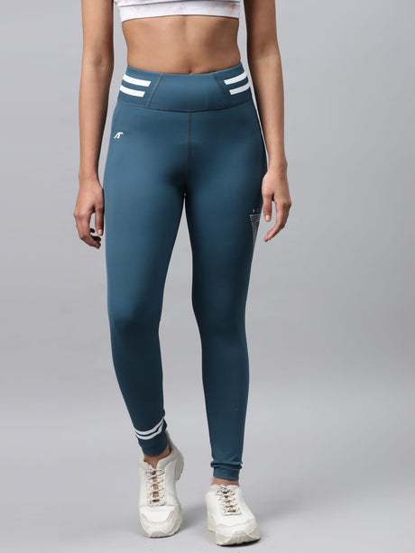 Alcis Women Blue Solid Tights | Alcis