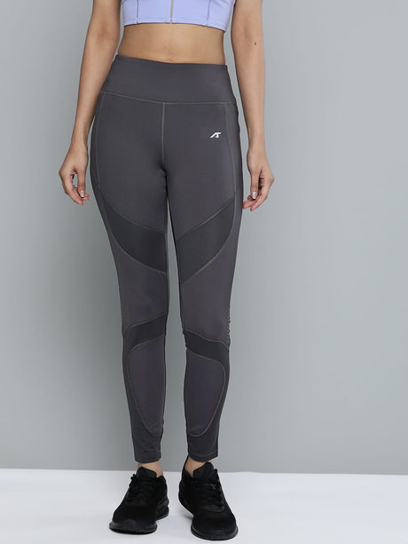 Alcis Women Grey Colourblocked Tights | Alcis