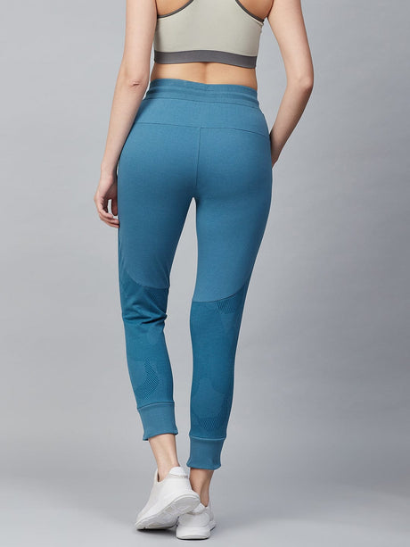 Alcis Women Blue Slim Fit Solid Cropped Joggers | Alcis