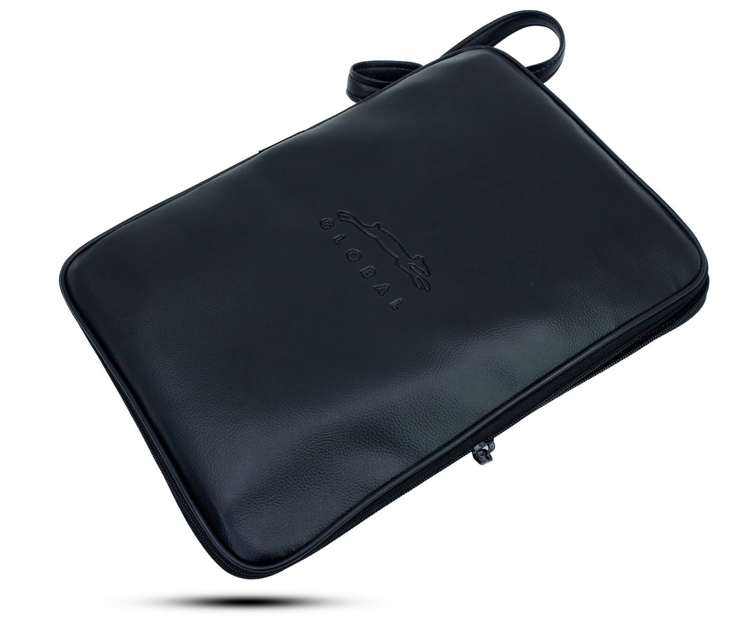 STAG GLOBAL Table Tennis Vegan Leather Case with Black Wooden  Box Bat Cover Free Size : Not Included Bat & Balls