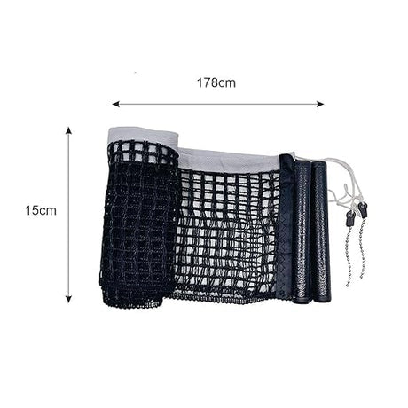 STAG GLOBAL Expert Cotton  Table Tennis Net & Post Set | Quick Easy Setup |  Cotton Mesh Net | Indoor & Outdoor Compatible on Standard Size Table