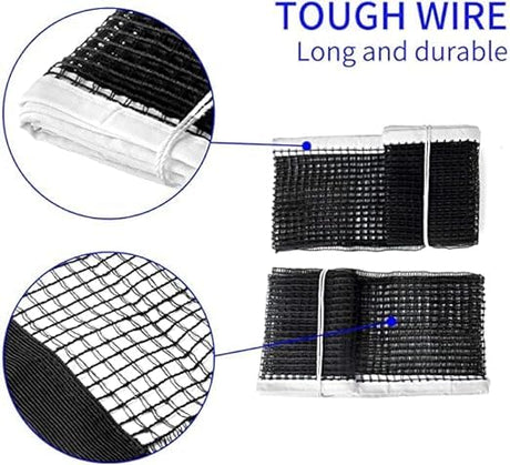 STAG GLOBAL Expert Cotton  Table Tennis Net & Post Set | Quick Easy Setup |  Cotton Mesh Net | Indoor & Outdoor Compatible on Standard Size Table