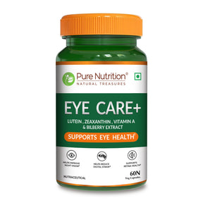Eye Care+ Lutein, Zeaxanthin, Vitamin A & Bilberry for Eye Health - Nutrition by Pure Nutrition