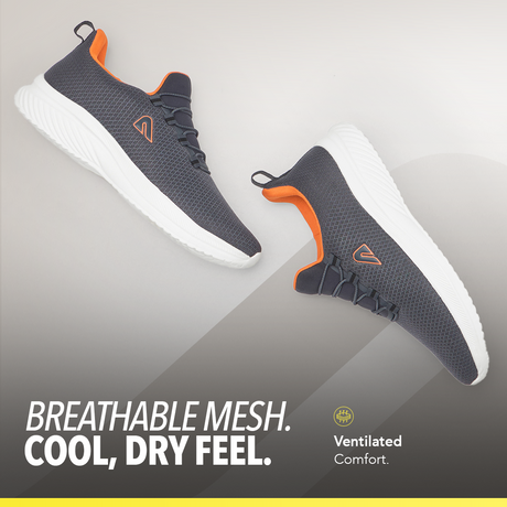 Flexcush Men Walking Shoes - Grey | Boldfit