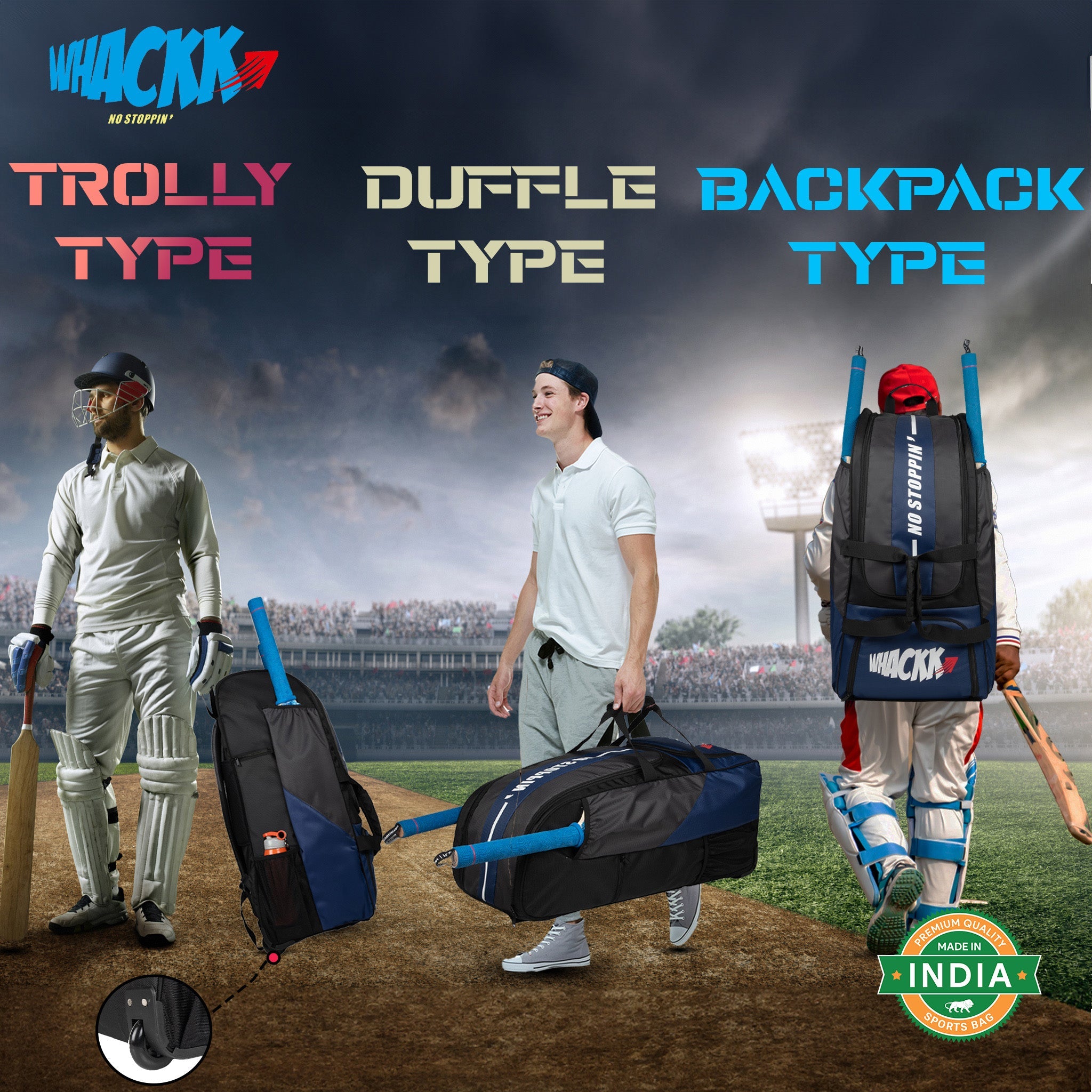 Gayle Blk Backpack Duffle Trolley Wheelie Polyester Cricket Kit Bag Adult Size 2 Bat Pocket Shoe/Helmet Pkt Main Compartment 18" Leg Pad 2 Bottle Holder Player Edition