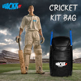 Lara Blk 72L | Premium Artificial Vegan Faux Leather Cricket Backpack|KitBag|Adult Size|2 Bat Pocket|Shoe/Helmet Pocket|Fit 18" Leg Pad 2 Bottle Holder|Easy Access|Player Senior,Black