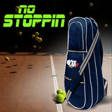Smash 37L Navy| Unisex Lightweight Tennis Badminton Squash Equipment Cover Kit Bag Shoe Pocket | Air Ventilated Pocket for Wet Clothes | 4T 6B Racket | Backpack & Duffel