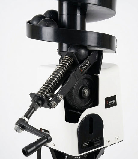 Leverage iChamp Manual - detail close-up of the ball holder and spring mechanism