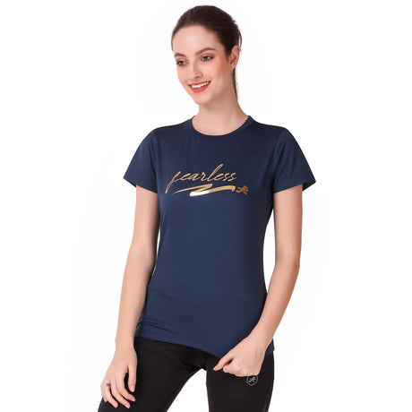 Performance Tshirt For Fearless Women (Blue Blood)